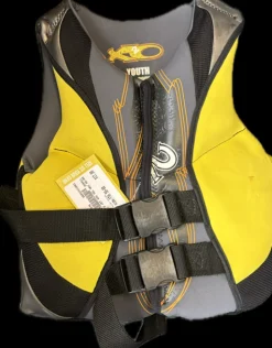 Used X2O Youth Life Jacket PFD Yellow Youth 50-90