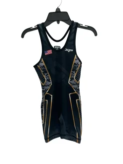 Used XP Yth MD Black Wrestling Singlet