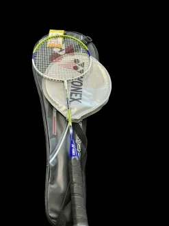 Used Yonex B-500 + BAG Adult Badminton Racquet White Unknown