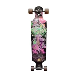 Used ZUMIEZ BOTANICAL TRIP MERCER Longboard Black Long